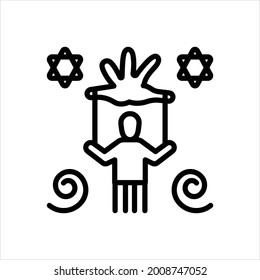 Vector line icon for conspiracy