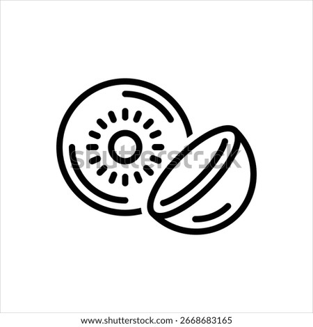 Vector line icon for contact lenses