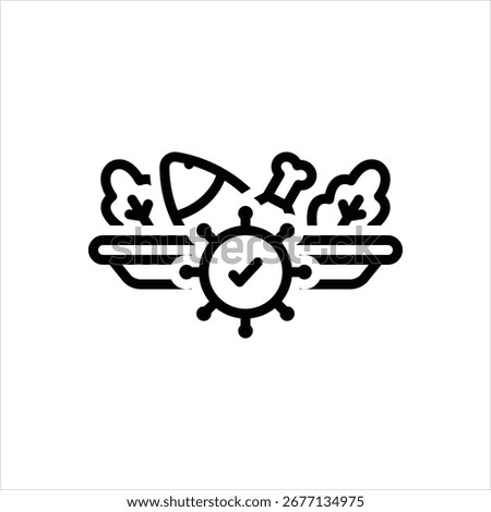 Vector line icon for contamination control