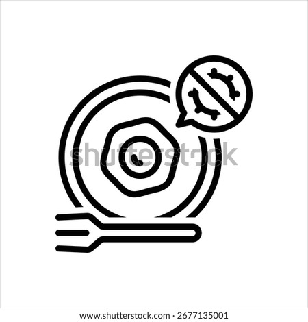 Vector line icon for contamination prevention