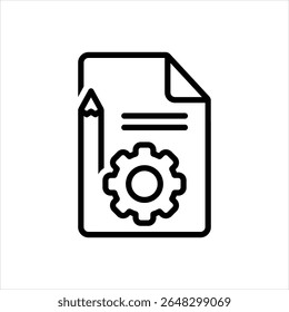 Vector line icon for content management