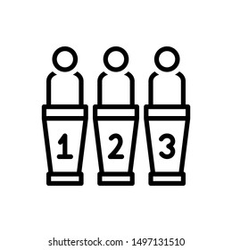 Vector line icon for contestant
