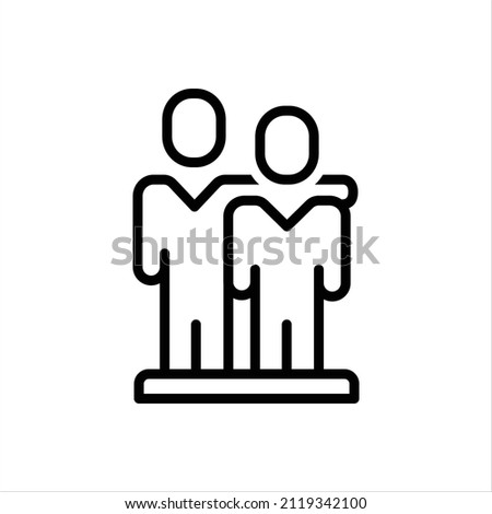 Vector line icon for convinced