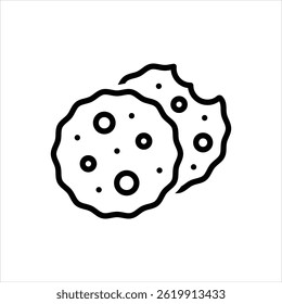 Vector line icon for cookies