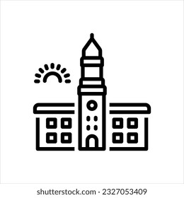 Vector line icon for cornell