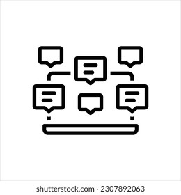 Icono de línea del vector para la correspondencia
