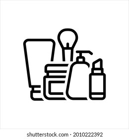 Icono de línea de vector para cosméticos