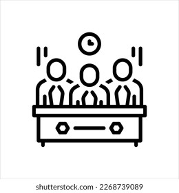 Vector line icon for council