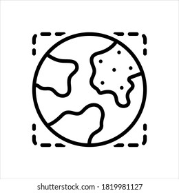 Vector line icon for country