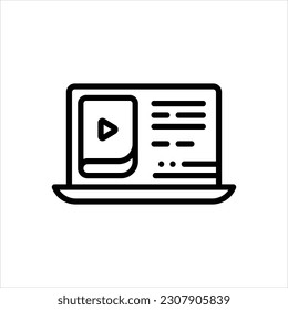 Vector line icon for course