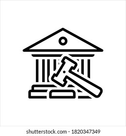 Icono de línea de vector para corte