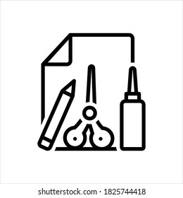 Vector line icon for craft