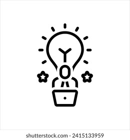 Vector line icon for creator