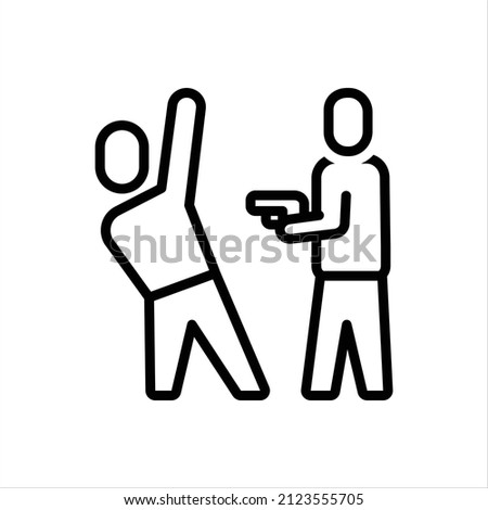 Vector line icon for crimes