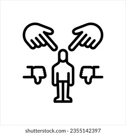 Vector line icon for criticism