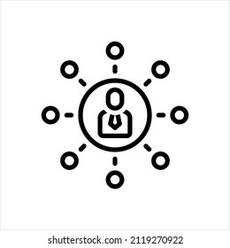 Vektorliniensymbol für crm