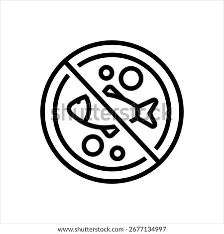 Vector line icon for cross contamination