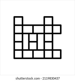 Vector line icon for crossword