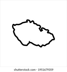 Vector line icon for czech
