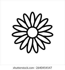 Vector line icon for daisy
