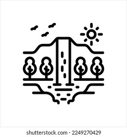 Vector line icon for dale