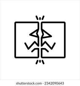 Vector line icon for damaged