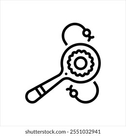 Vector line icon for damasa