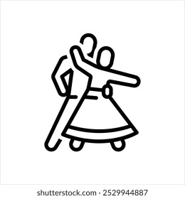 Vector line icon for dance