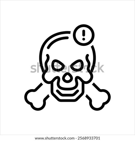 Vector line icon for dangerous