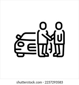 Icono de línea de vector para distribuidores