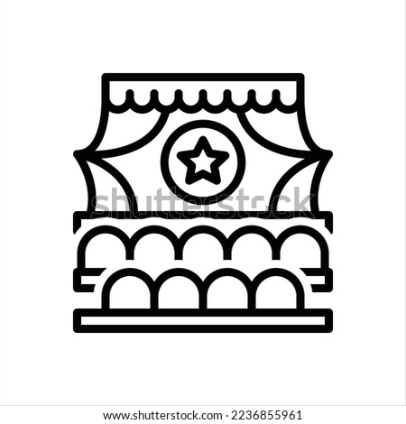 Vector line icon for debut
