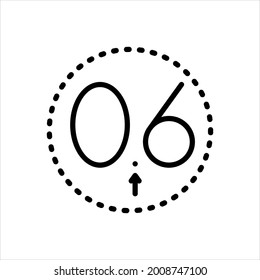 Vector line icon for decimal