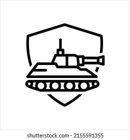 Vektorliniensymbol für Verteidigung