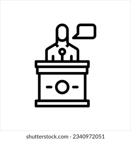 Icono de línea de vector para demandado