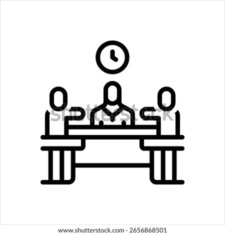 Vector line icon for defense attorney