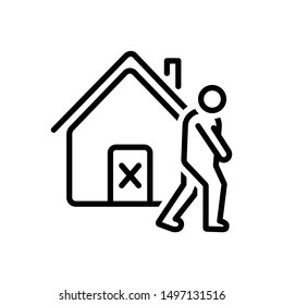 Vector line icon for degrading