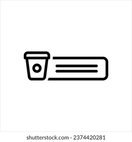 Vector line icon for delete button