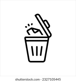 Vector line icon for deleted