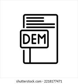 Vector line icon for dem