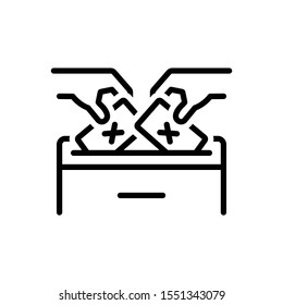 Vector line icon for democracy
