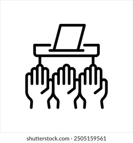 Icono de la línea del Vector para la democracia