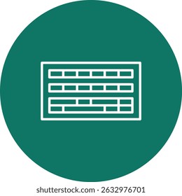 Design de ícone de linha de vetorDesign de ícone de círculo de linha de vetor de teclado