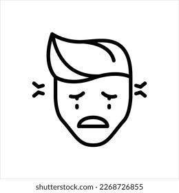 Icono de línea de vector para desesperados