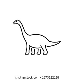 Vector line icon for dinosaur