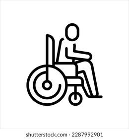 Vector line icon for disabled