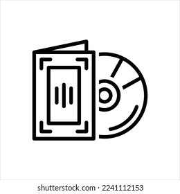 Vector line icon for disc