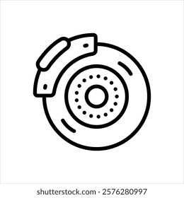 Vector line icon for disc brake