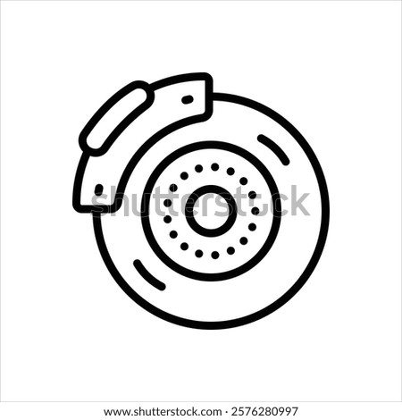 Vector line icon for disc brake