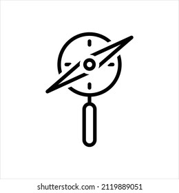 Icono de línea de vector encontrado