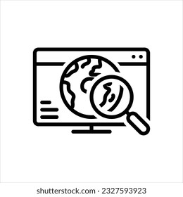 Icono de línea de vector para descubrimiento
